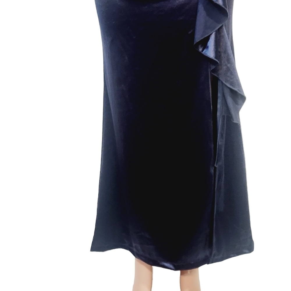 Vfshow Womens Ruched Ruffle High Slit Formal Dress As M - Picture 7 of 16